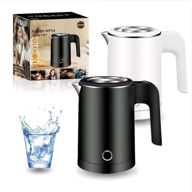 Bouilloire Électrique Portable – Acier Inox 304 | 500 ml | Chauffage Rapide 600W