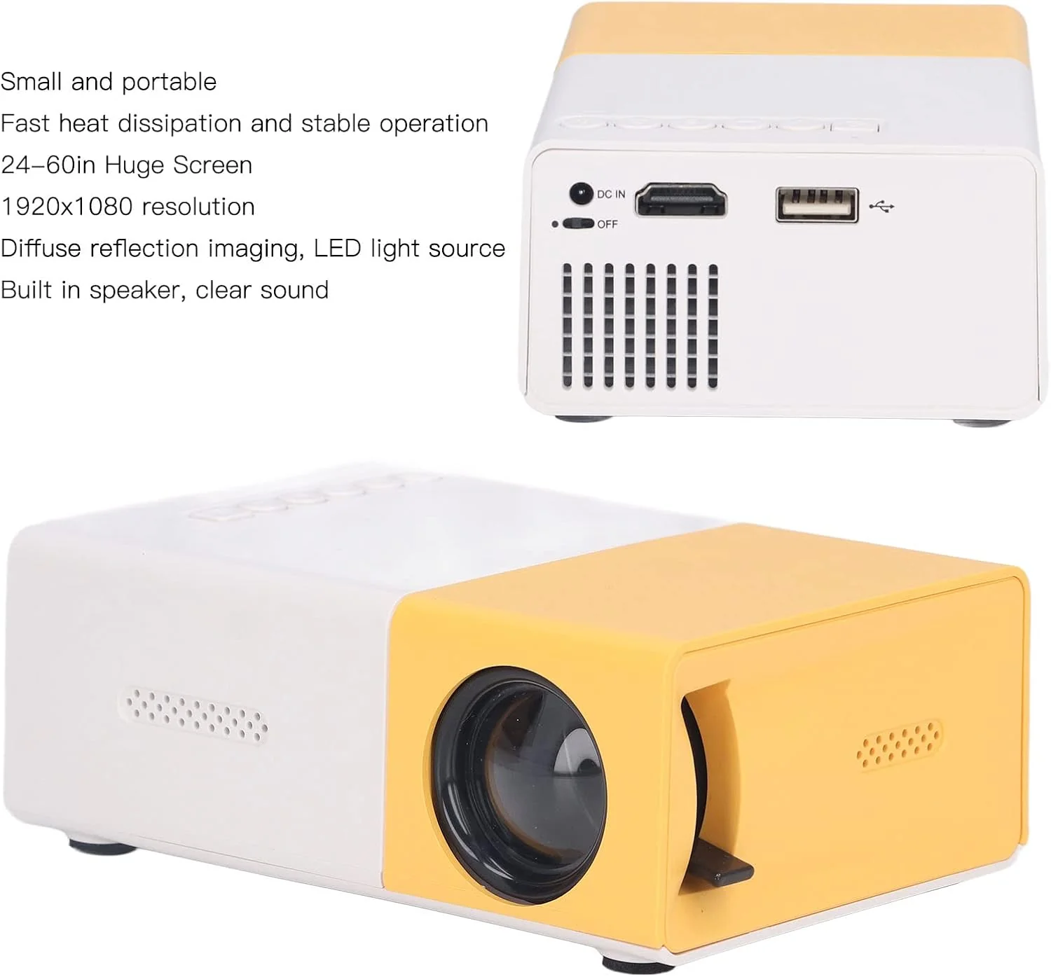 Mini Projecteur LED Portable Full HD 1080p-GA - Image 6