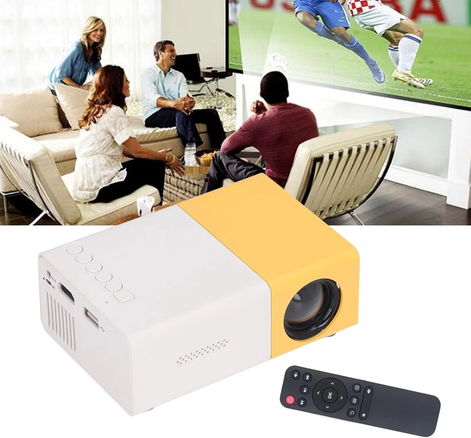 Mini Projecteur LED Portable Full HD 1080p-GA